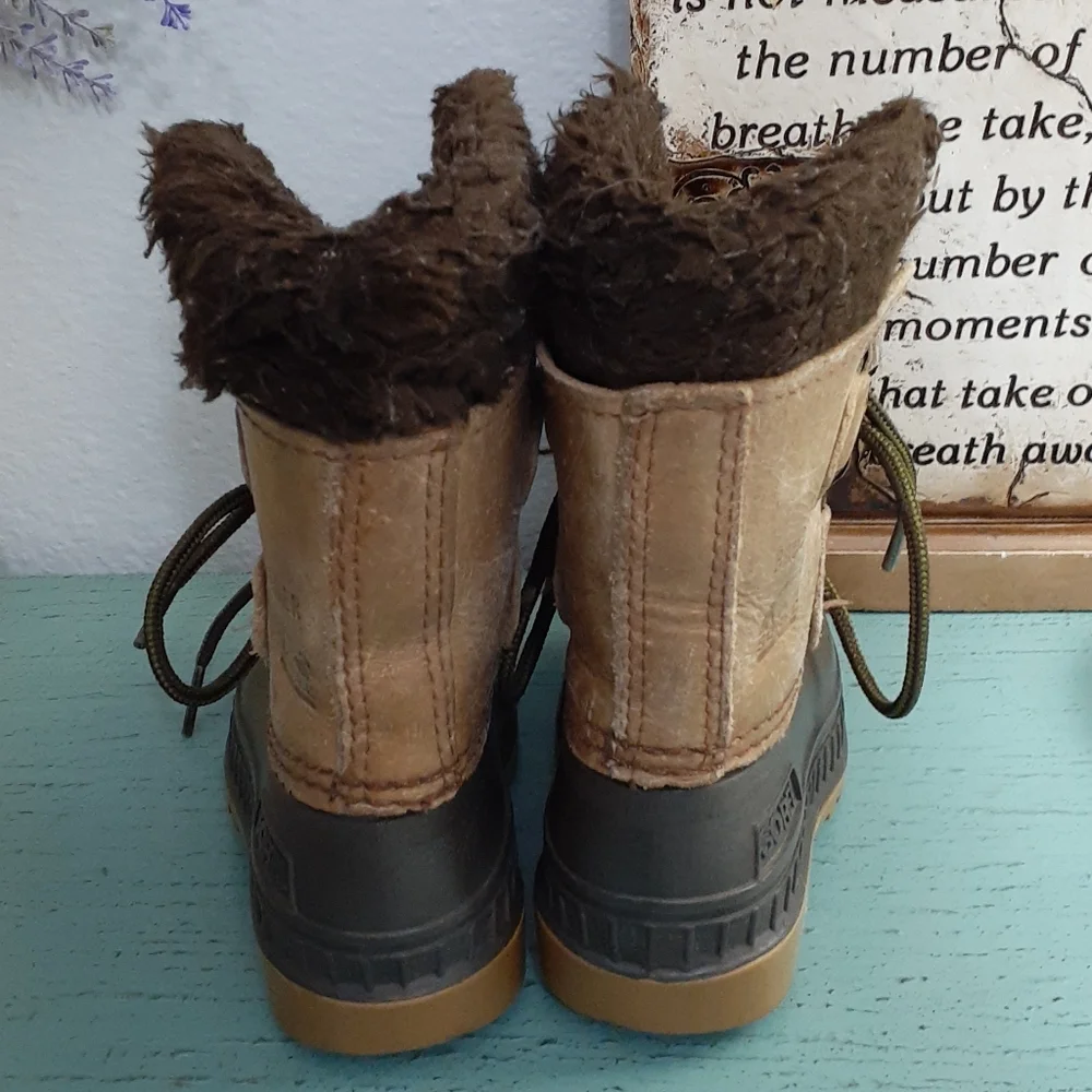 Sorel Kids Brown and Dark Gray Snow Boots